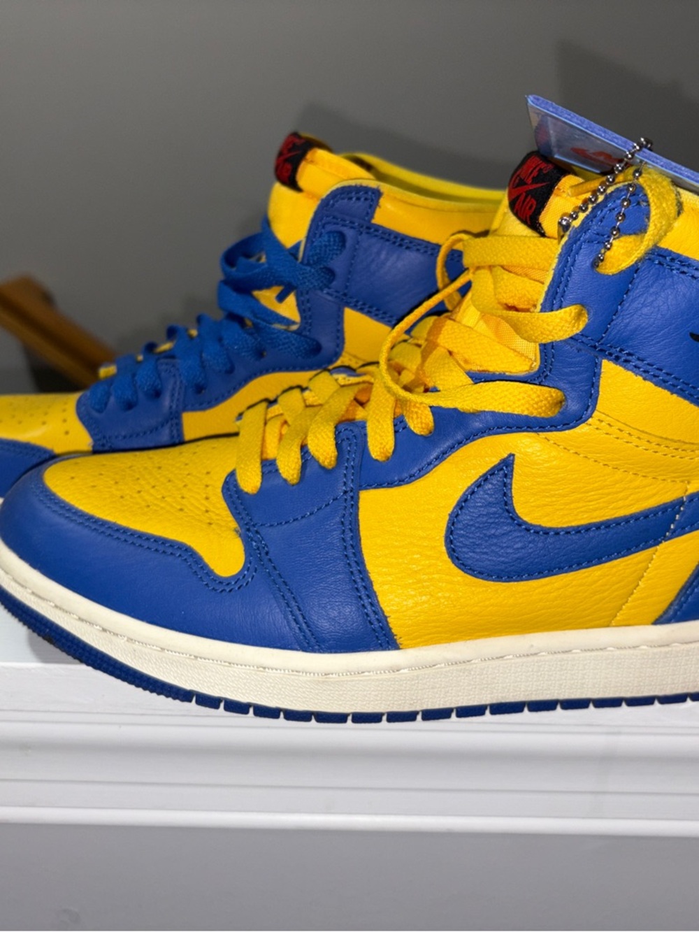 Nike High-Top Sneakers - Blue & Yellow